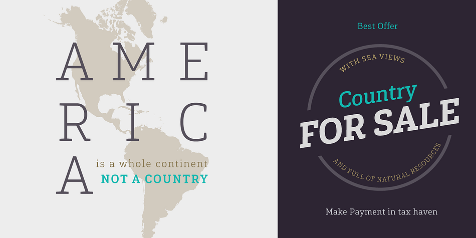 Gaspo Slab font family example.