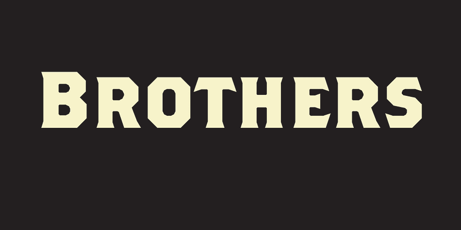 Displaying the beauty and characteristics of the Brothers font family.