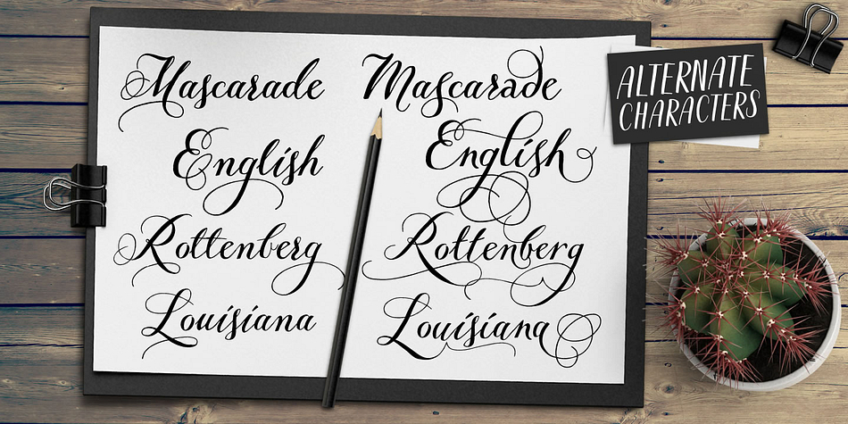 To get the alternate glyphs choose various stylistic sets or just add "*1", "*2", "*3", "*4", "*5","*6" or "*7" before the letter in any OpenType savvy application or manually select the characters from Glyph Palette.