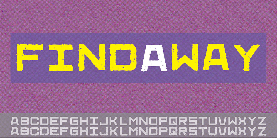 Displaying the beauty and characteristics of the Find a way font family.