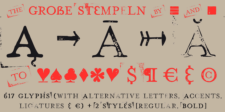 Hand Stamp Play Rough Serif Font