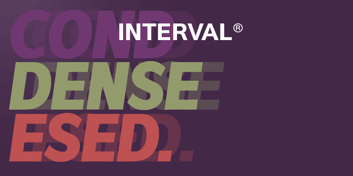 Interval Sans Pro is a sans serif font family.