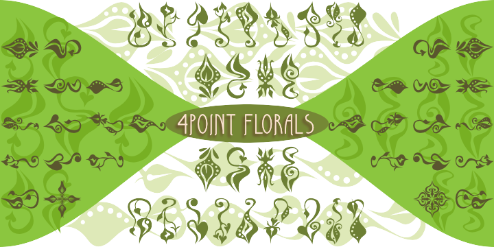 A whimsical array of floral pointers (up/down/left/right) - great for adding directions or pointers to documents, maps, posters, greetings, or simply used as decorative elements.