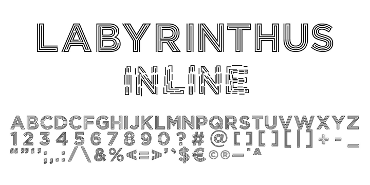 Emphasizing the favorited LABYRINTHUS font family.