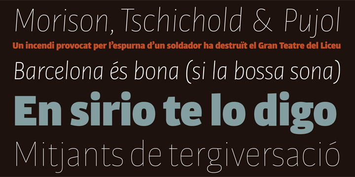 In order to save a lot of space, both horizontally – with slightly condensed proportions – and vertically – with very short ascendents & descendants -, it has a lot of x-height and a reduced uppercase.