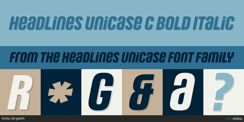 Headlines Unicase C Bold Italic Font