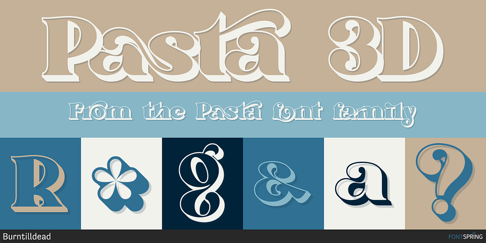 Pasta 3D Font