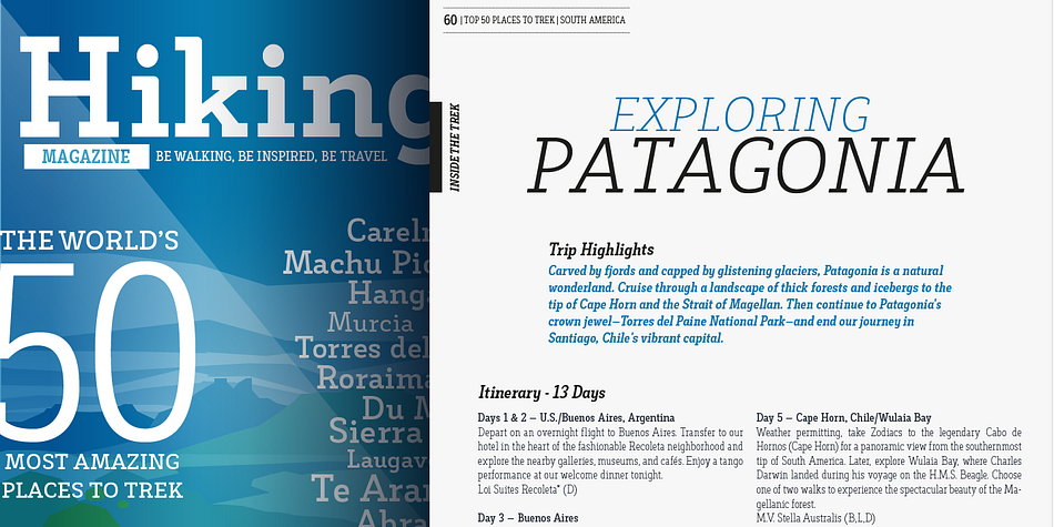 Decour font family sample image.