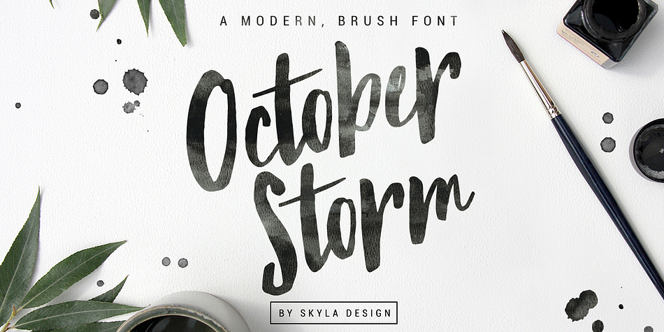 October Storm is an edgy, modern brush font which is waiting to be used for your next project!