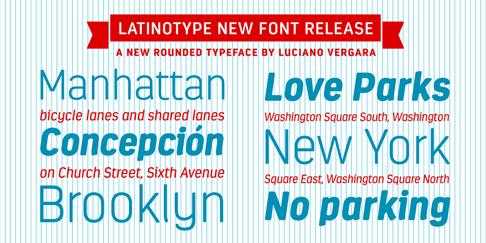 Emphasizing the favorited Estandar Rounded font family.