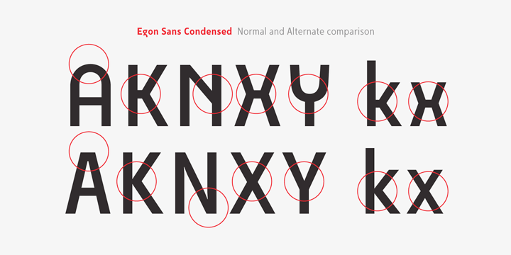 Egon Sans is released as OpenType single master with a Western CP1252 character set.