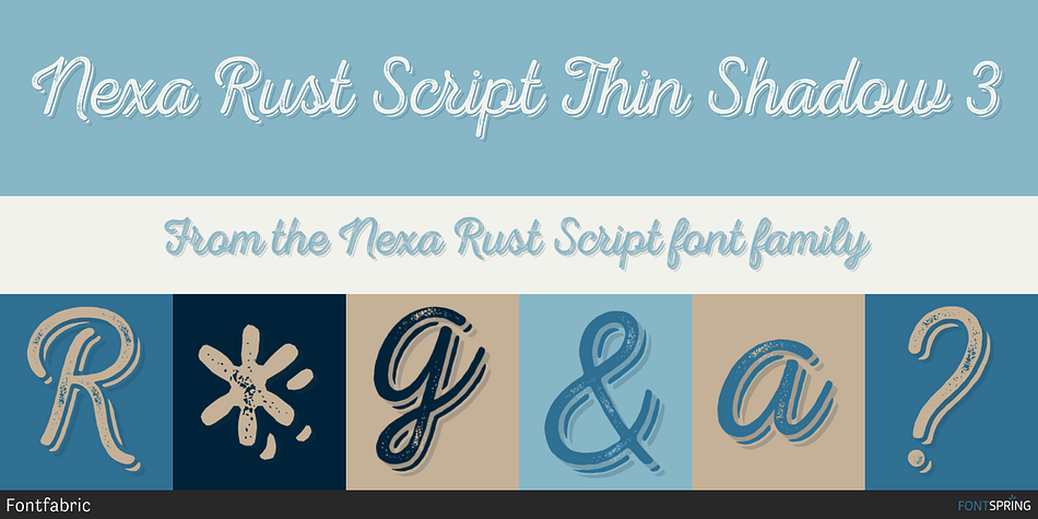 Nexa Rust Script Thin Shadow 3 Font