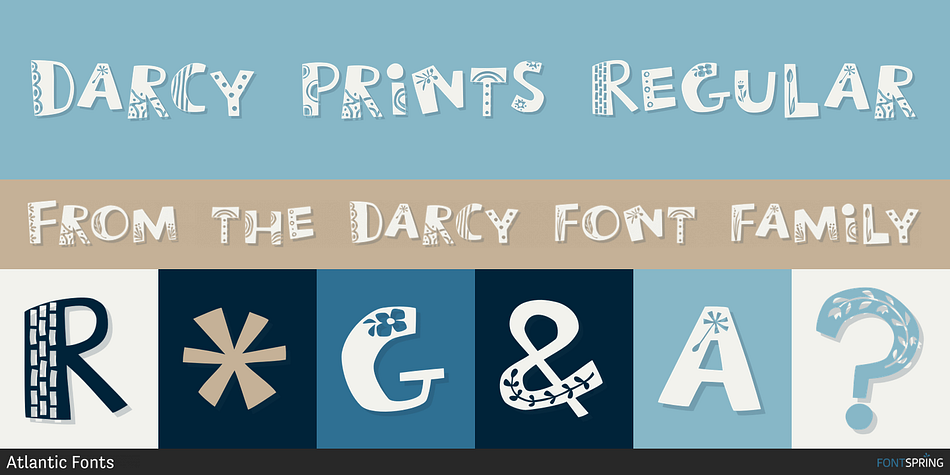 Darcy Prints And Darcy Designs Font