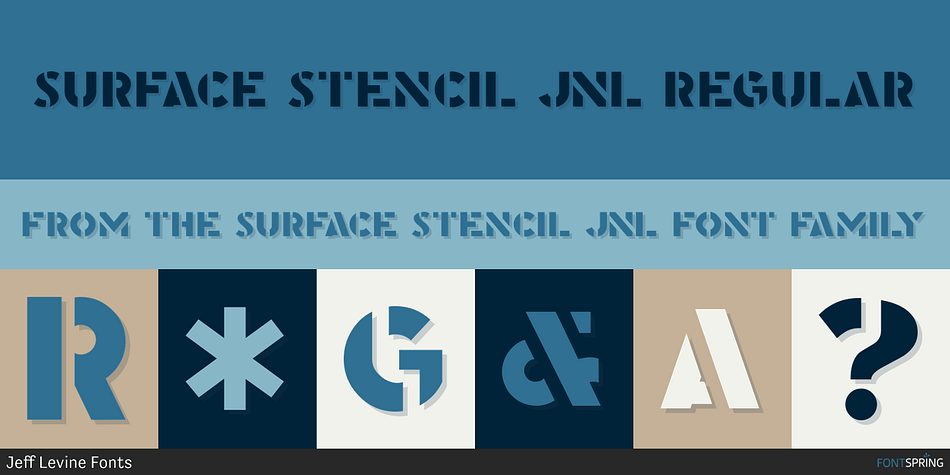 Surface Stencil JNL Regular Font