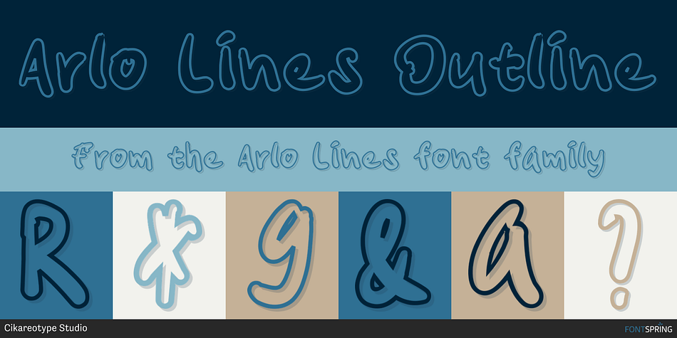 Arlo Lines Outline Font