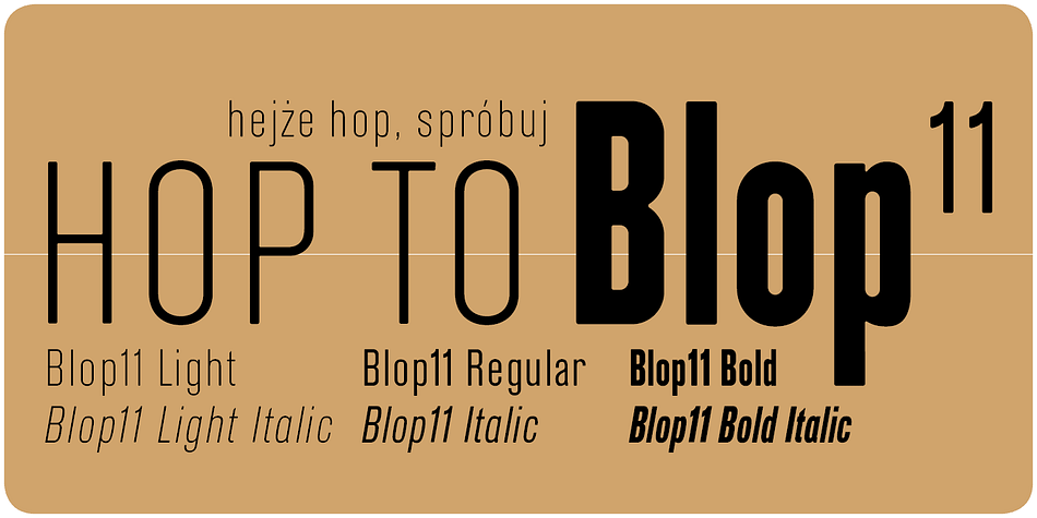 Blow 11 is a geometric sans-serif type family, consisting of 3 weights and matching italics.