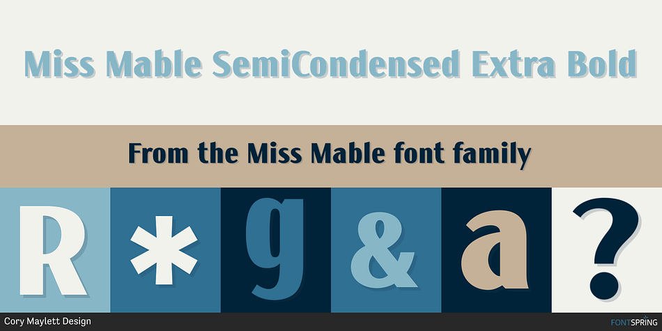 Miss Mable SemiCondensed Extra Bold Font