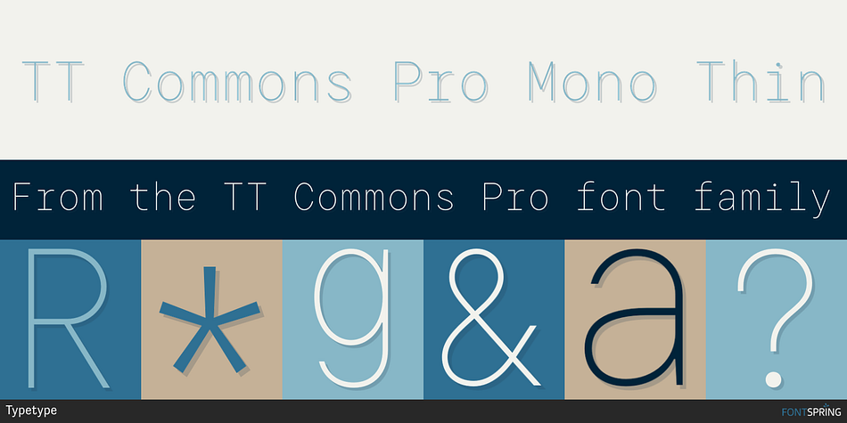 TT Commons Pro Mono Thin Font
