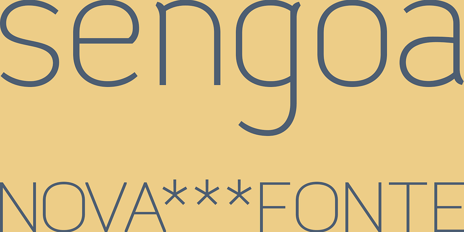Sengoa is suitable for any use: book text, documentation, business reports, business correspondence, magazines, newspapers, posters, advertisements, multimedia, and corporate design.