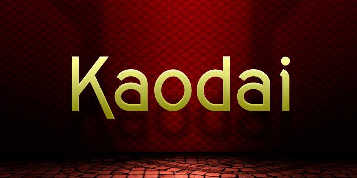 Displaying the beauty and characteristics of the Kaodai font family.