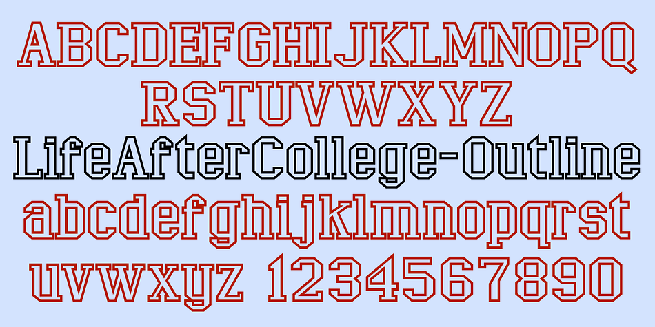 Highlighting the LifeAfterCollege font family.