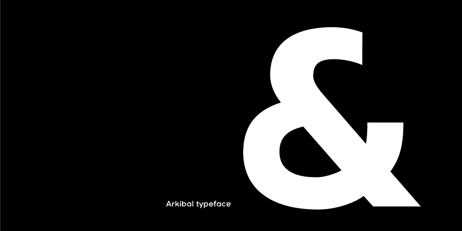 Highlighting the Arkibal font family.