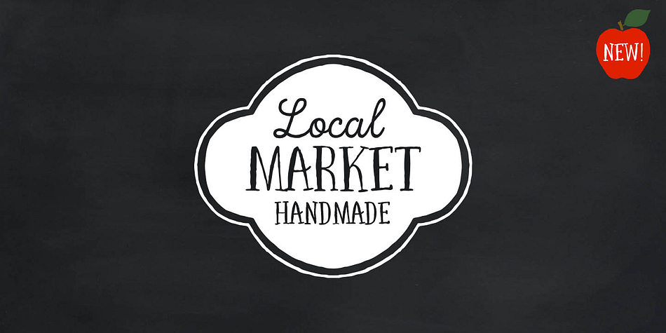 Local Market is wonderful handmade font and art collection.