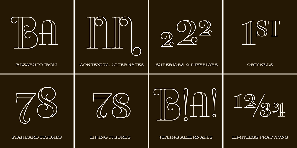 Emphasizing the favorited Bazaruto font family.