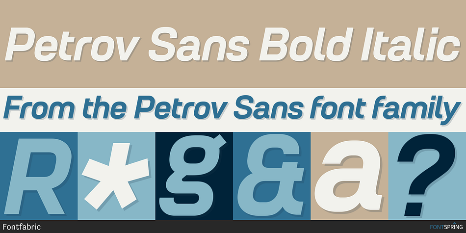 Petrov Sans Bold Italic Font