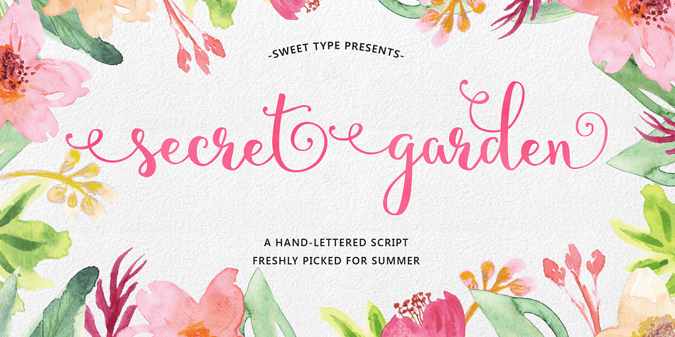 A fresh, warm decorative hand-lettered typeface.