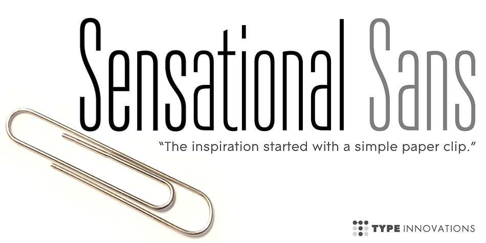 "Sensational Sans" is an original design by Alex Kaczun.