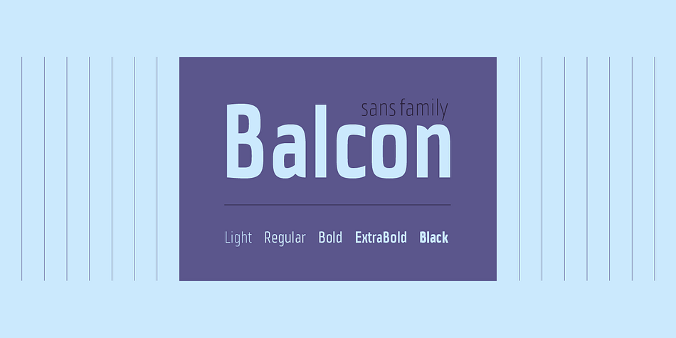 Balcon is condensed sans family designed to be your first web font choice.