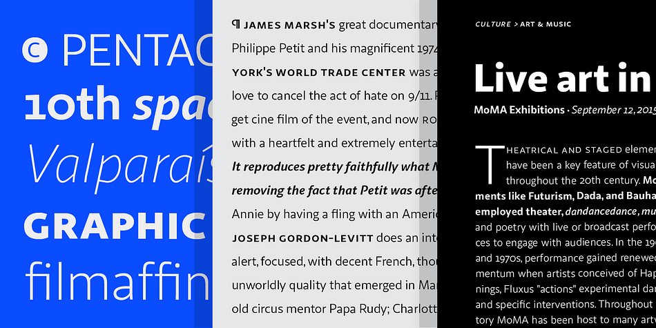 Sana Sans font family example.