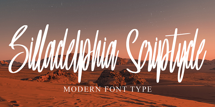 Billadelphia Scriptyde font family by Ayska