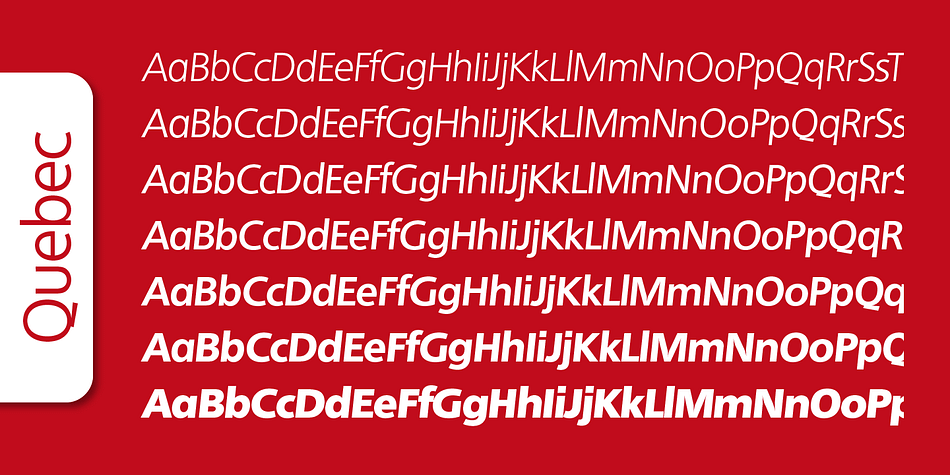 Emphasizing the popular Quebec Serial font family.