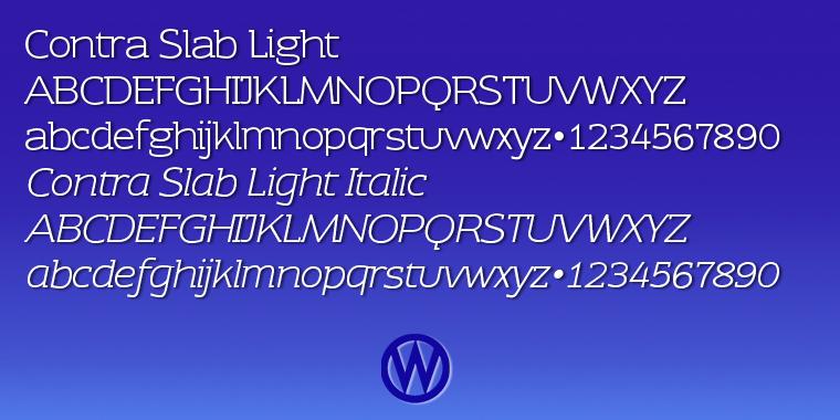 Displaying the beauty and characteristics of the Contra Slab font family.