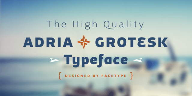 Adria Grotesk is a superfriendly and sunny humanist typeface that comes in 7 carefully crafted weights and charming upright italics.