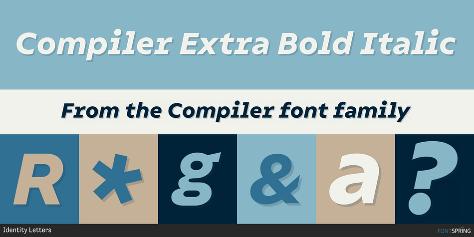 Compiler Extra Bold Italic Font