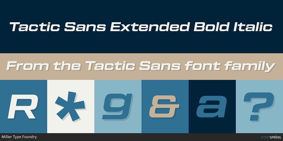 Tactic Sans Extended Width Font