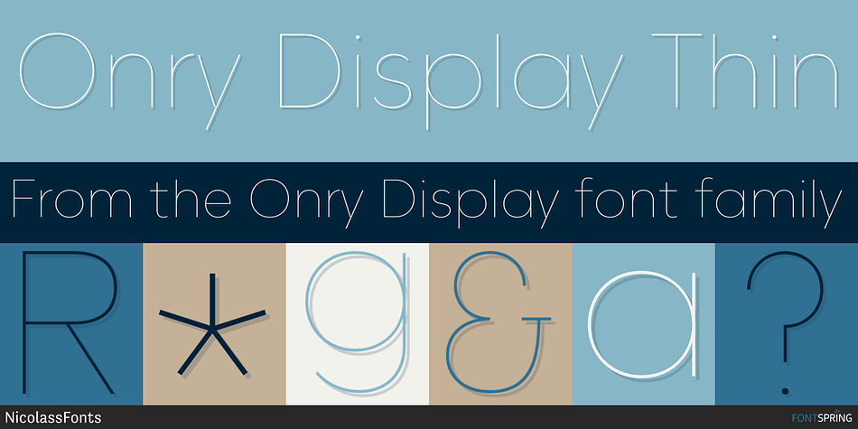 Onry Display Thin Font
