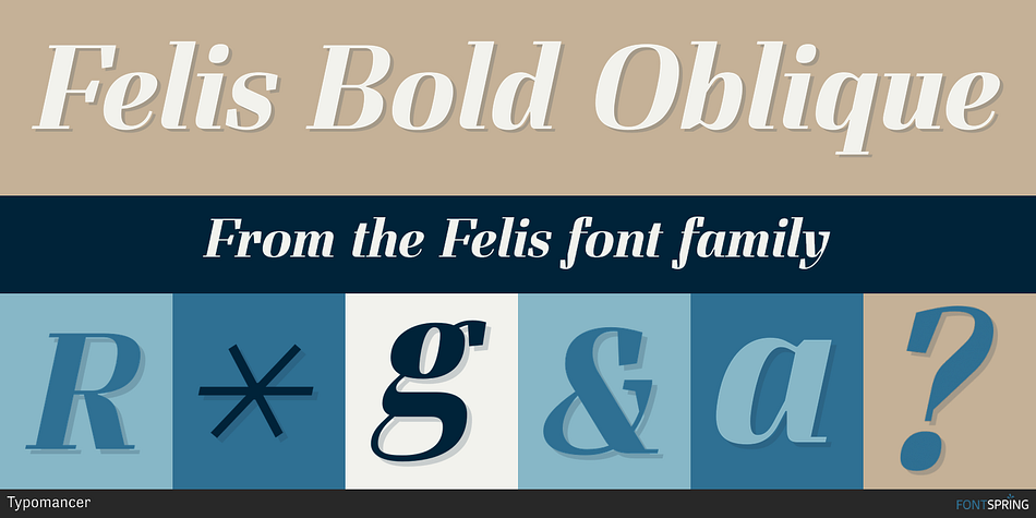 Felis Bold Oblique Font