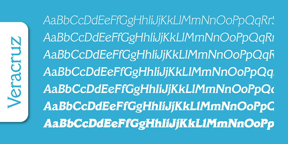 Emphasizing the popular Veracruz Serial font family.