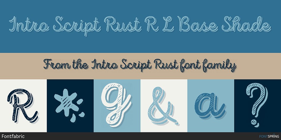 Intro Script Rust R L Base Shade Font