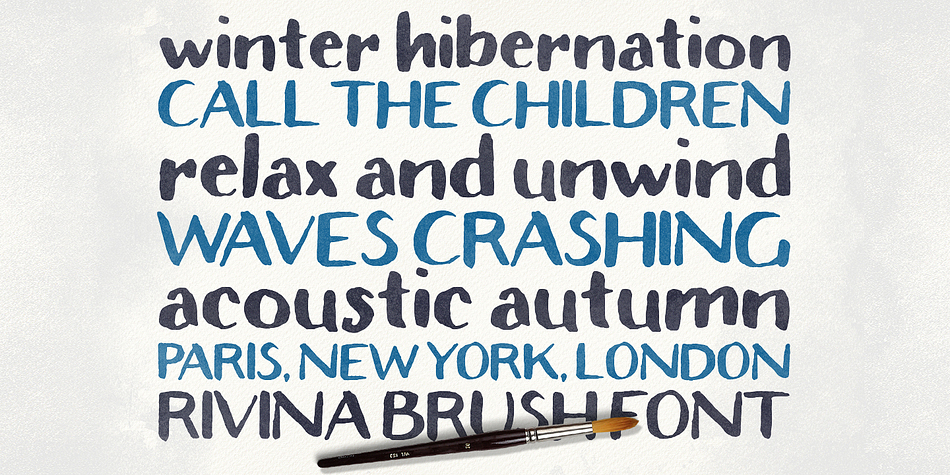 Rivina Brush - Another hand drawn font that has been added to the beautiful Rivina collection.
