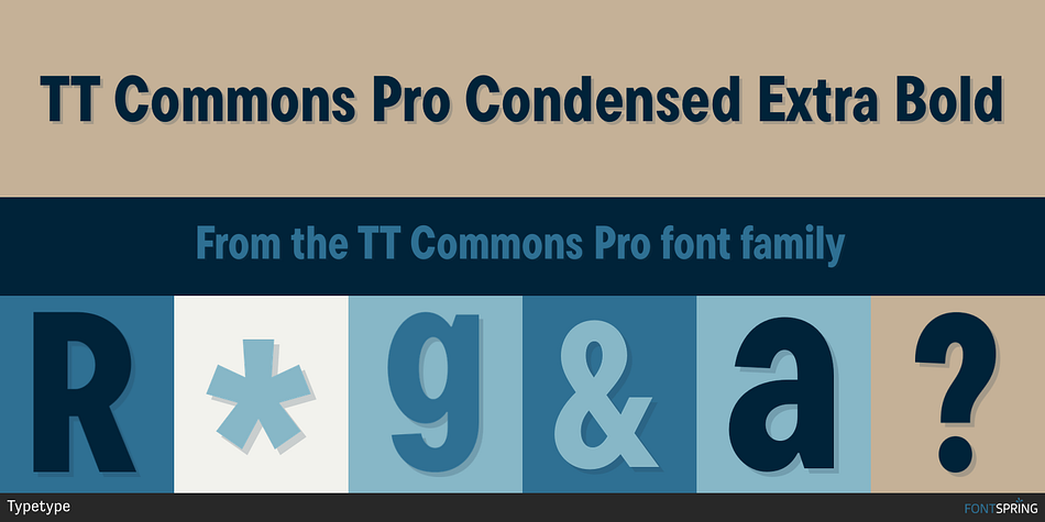 TT Commons Pro Condensed Extra Bold Font