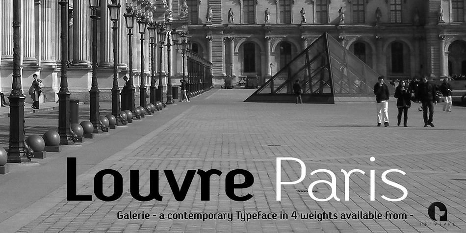 Galerie font family example.