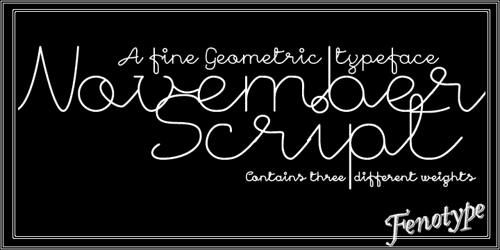 Displaying the beauty and characteristics of the November Script font family.