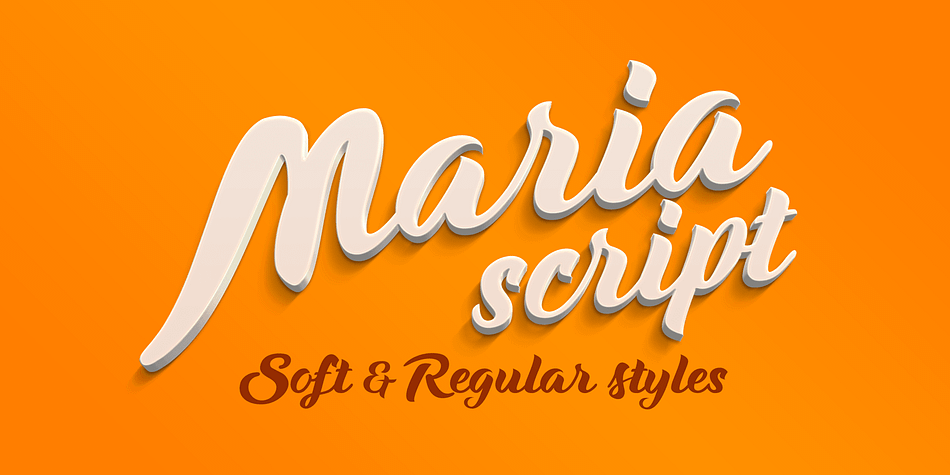 Displaying the beauty and characteristics of the Maria Script font family.