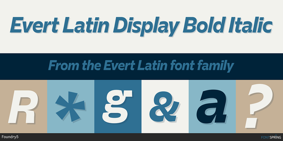 Evert Latin Display Bold Italic Font
