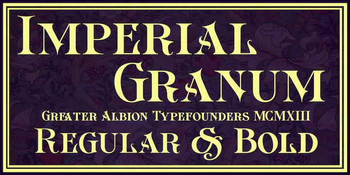 Similarly, the Ornamental form consists exclusively of capitals and is designed to be able to mix and match with the regular form.